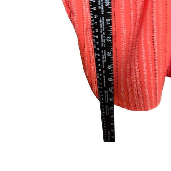 Catherines Blouse Women's 2X Striped V-Neck Button Up 3/4 Sleeve Collared Top - Picture 7 of 9